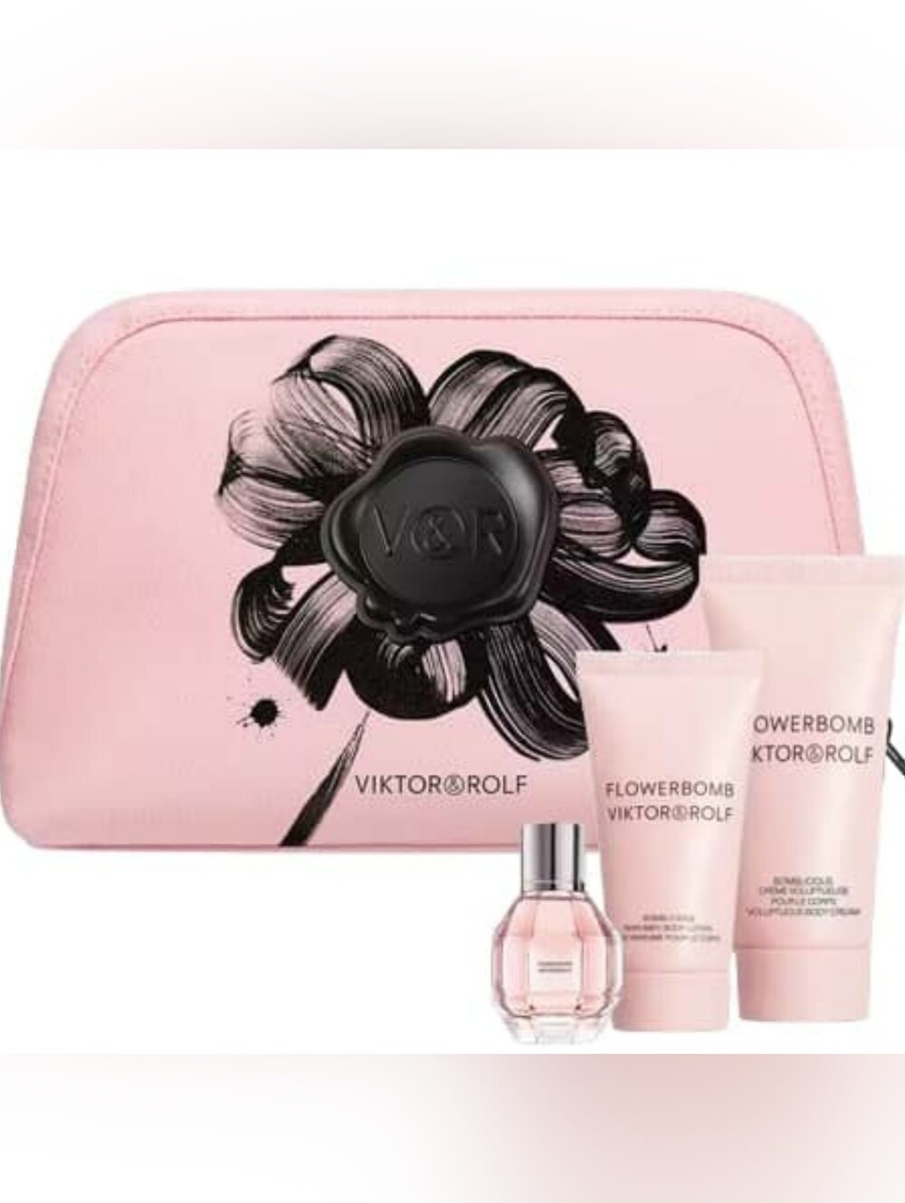4PC🏝Travel Need🏝BNIB LE Viktor & Rolf 4PC FLOWERBOMB EDP & Body Travel Set!